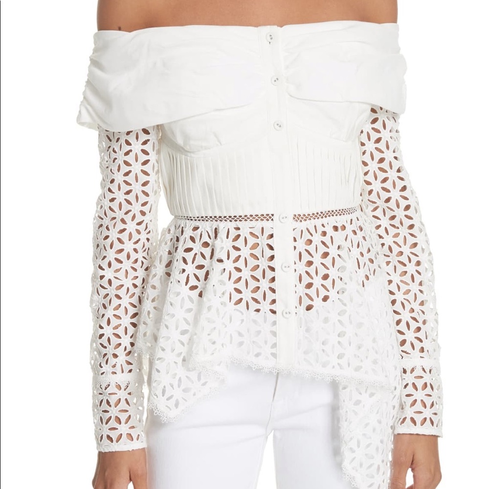 NWT Broderie Off the Shoulder Top
SELF-PORTRAIT